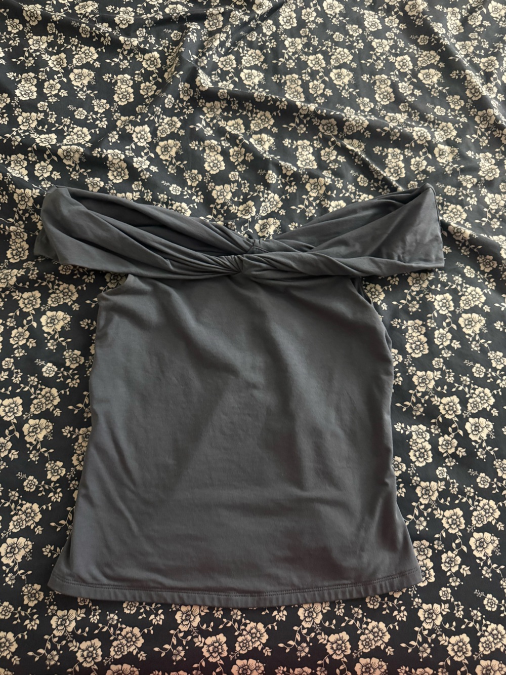 Abercrombie & Fitch Charcoal Twist-Detail Camisole